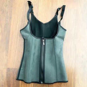 Waist Trainer Hook & Zipper Latex Corset Vest